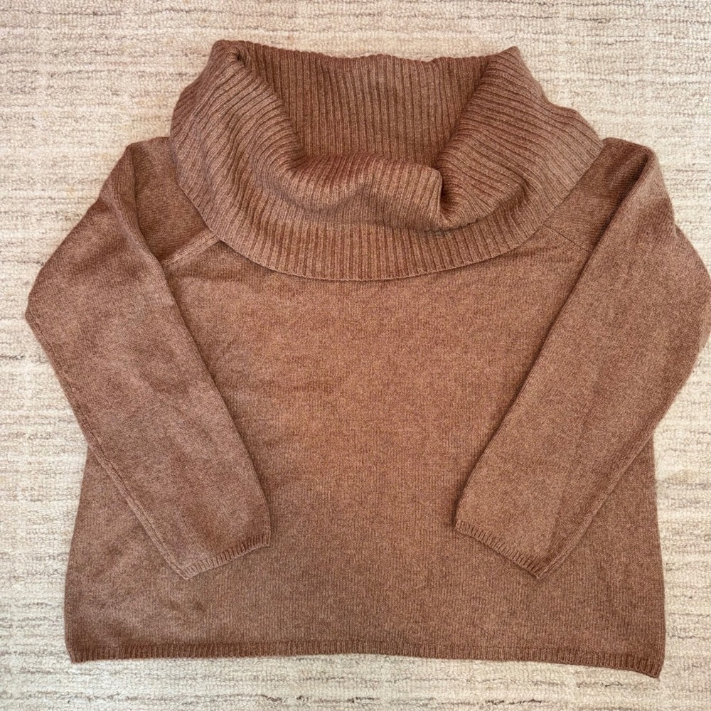 NEW Cozy Old Navy Cotton Blend Cowl Neck Brown Size 3X